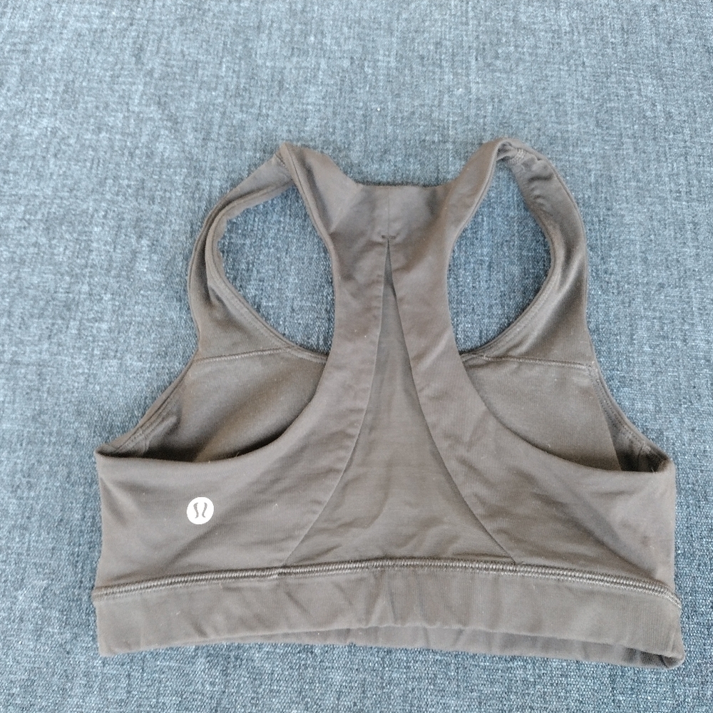 Lululemon Invigorate Sports Bra Sz 4 Black - Racerback Mesh Back No Pads - Picture 2 of 4